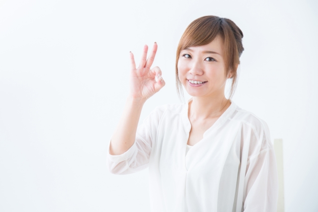 OKする女性の写真